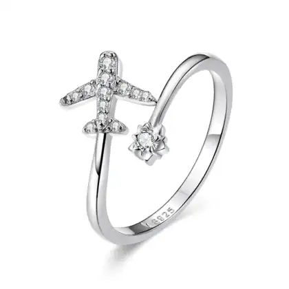 Anello in Argento925 regolabile con Zirconia Cubica - CQR623
