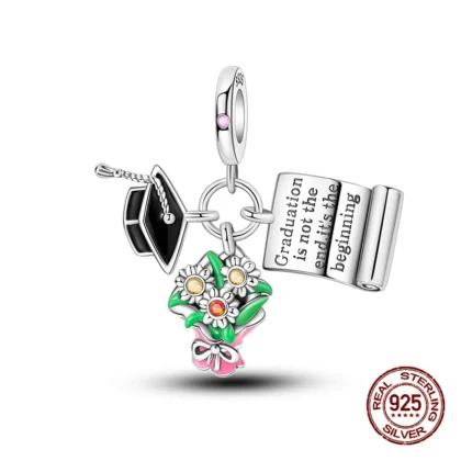 Charm in Argento925 per bracciale Pandora (Collezione Laurea)