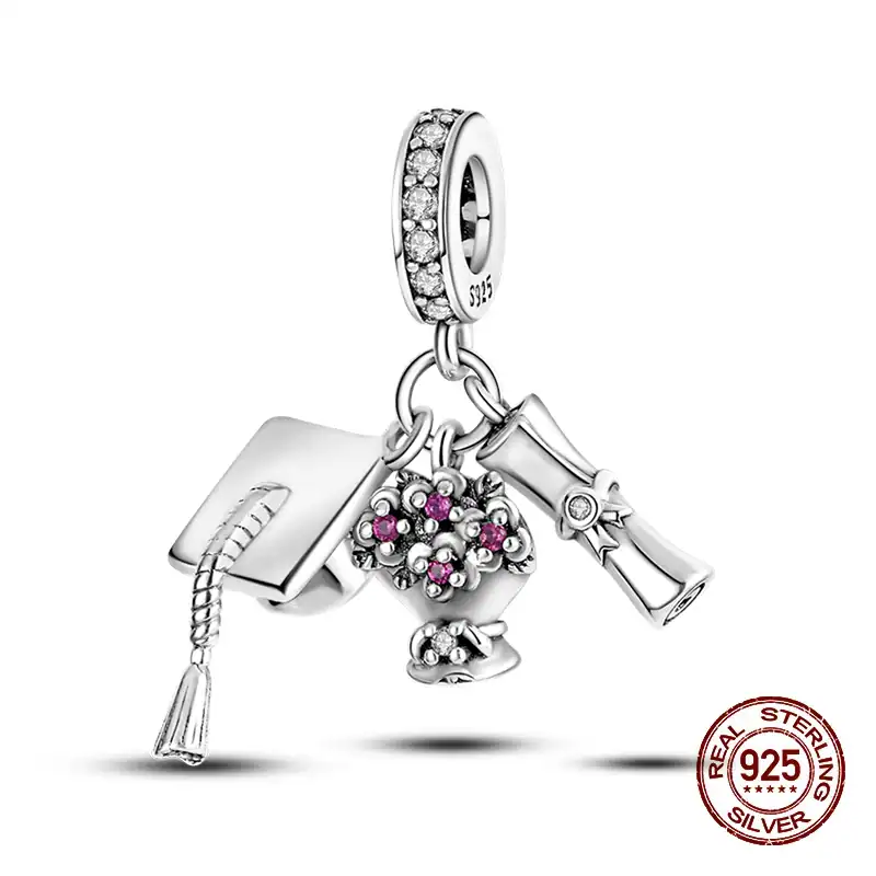 Charm in Argento925 per bracciale Pandora (Collezione Laurea)