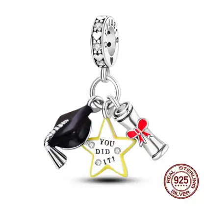 Charm in Argento925 per bracciale Pandora (Collezione Laurea)