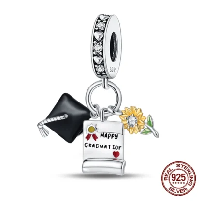 Charm in Argento925 per bracciale Pandora (Collezione Laurea)