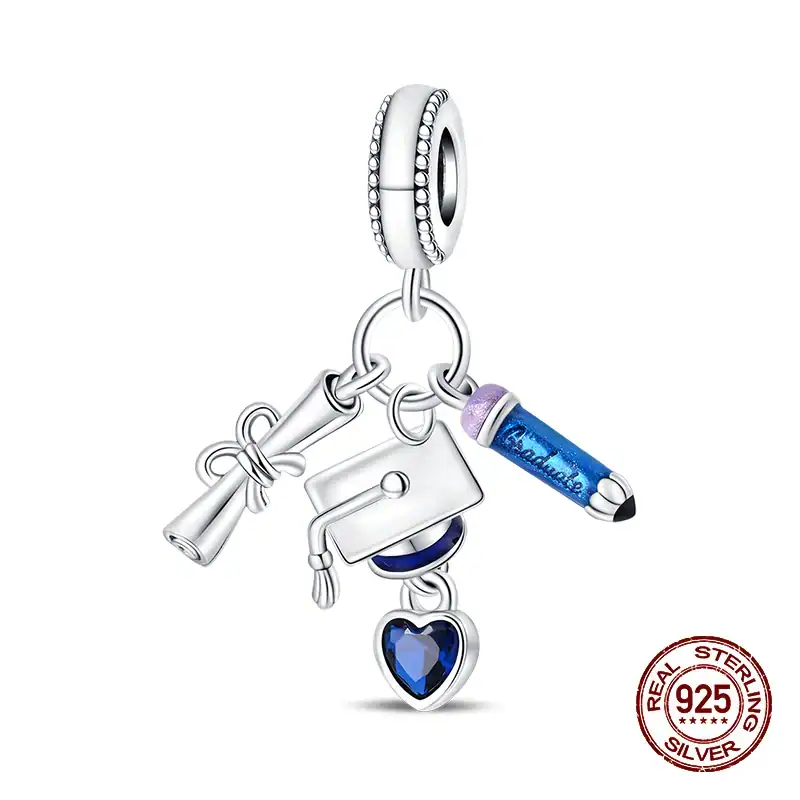 Charm in Argento925 per bracciale Pandora (Collezione Laurea)