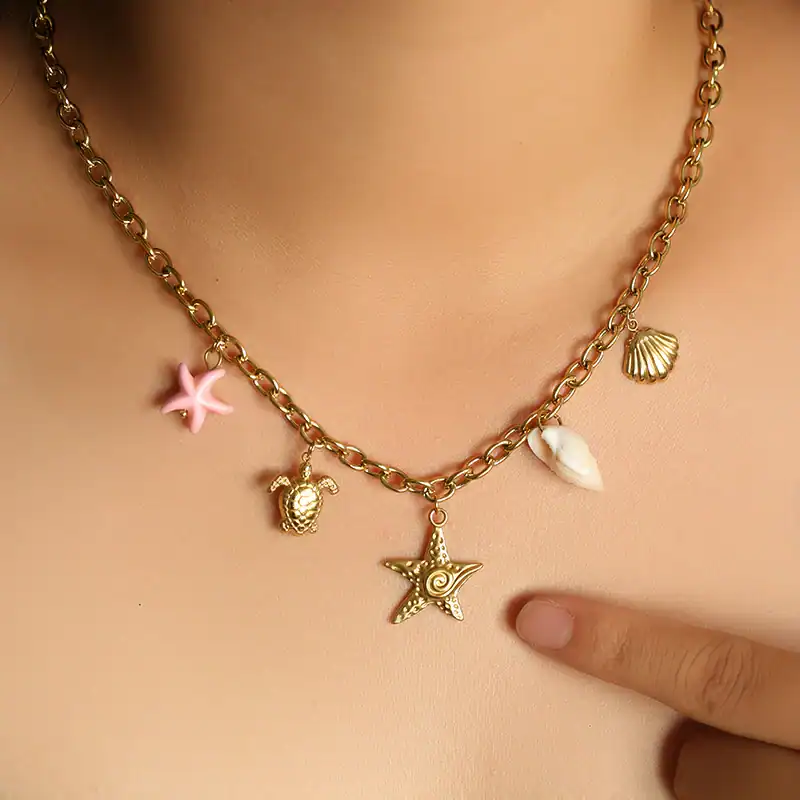Collana Riviera con Charm in Acciaio Inossidabile - immagine 4