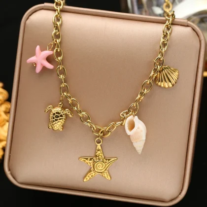 Collana Riviera con Charm in Acciaio Inossidabile - N687