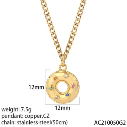 Collana TALISMAN in Acciaio Inossidabile - NK019goldAC210050G2