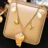 Collana Riviera con Charm in Acciaio Inossidabile - N677