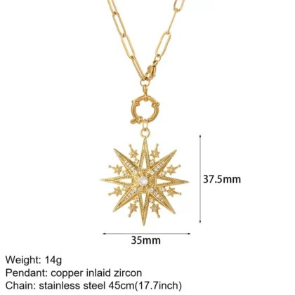 Collana TALISMAN in Acciaio Inossidabile - NK016goldAC210392G1
