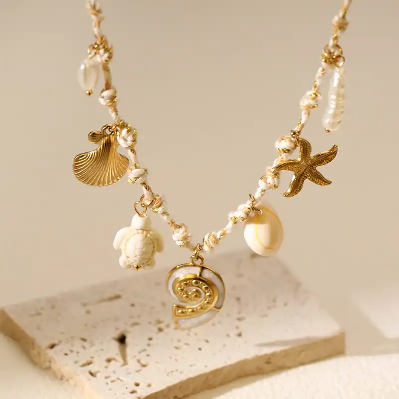 Collana Riviera con Charm in Acciaio Inossidabile - immagine 5