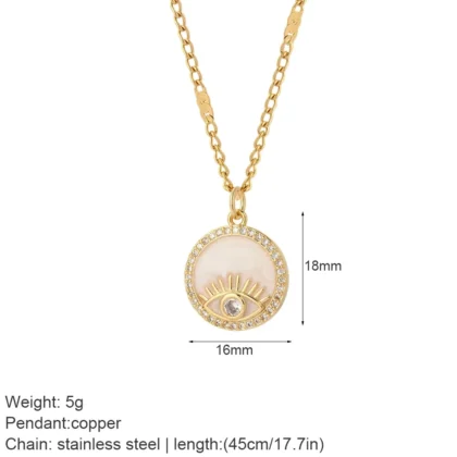 Collana TALISMAN in Acciaio Inossidabile - NK066goldAC210277G6